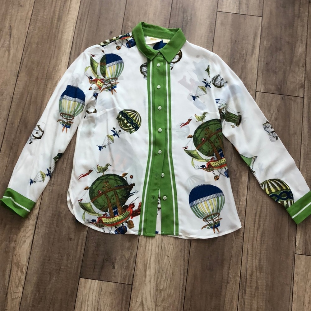 Anthropologie Hot Air Balloon Button-up Shirt US sz 8